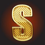 vector golden letter s N7