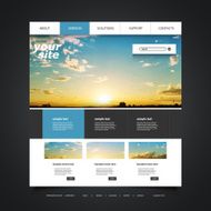 Website Design Template for Your Business with Sunset Panorama Image N3