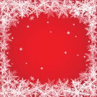 Christmas snowflakes on red background