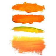 Splash blot banner set on white background handmade brush stroke N43