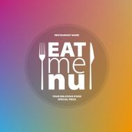 Eat Menu Card Design template on color background - EPS10 N2