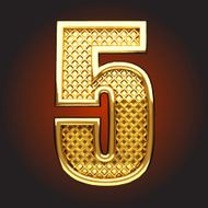 Vector golden figure 5 N4