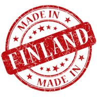 Made In Finland red stamp