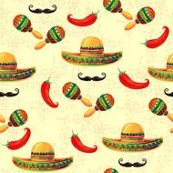 Mexican seamless music pattern N4