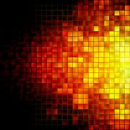 Abstract Explosion Mosaic Illustration