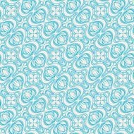 blue and beige pattern with flowers