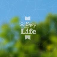 Hipster vintage label with landscape blurred design N2