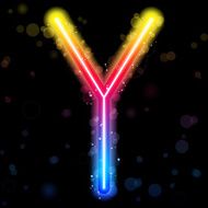Alphabet Rainbow Lights Glitter with Sparkles N8