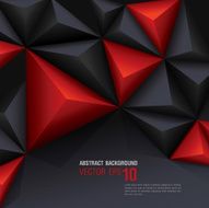 Red and black vector geometric background