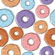 Seamless pattern with donuts N3