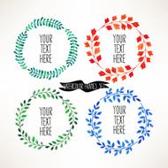 watercolor frames set