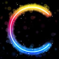 Alphabet Rainbow Lights Glitter with Sparkles N9