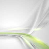 Gray soft abstract background with green element