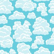 Seamless abstract pattern with sky and clouds N2