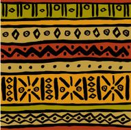 Ethnic colorful ornamental doodle pattern