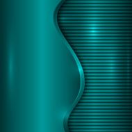 Vector abstract turquoise background with curve and stripes