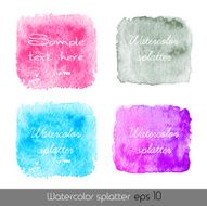 Watercolor splatters Vector N6