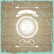 Wooden texture background with chalk labels and dividers