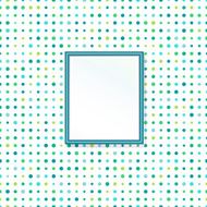 Seamless polka dot pattern and classic frame
