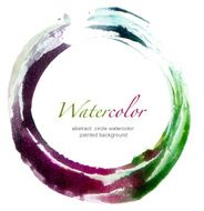 Abstract circle acrylic and watercolor painted background N6