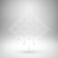 Wireframe mesh polygonal cube N3