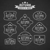 Set of autumn sales related vintage labels N2