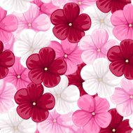 Seamless background with mallow flowers Vector illustration