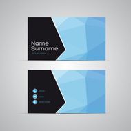 Modern Business-Card Set vector blue N2