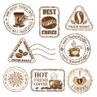 Set of coffee stamps N2