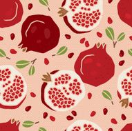 Seamless pattern with pomegranates N4