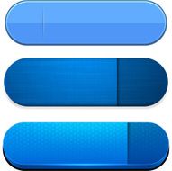 Blue high-detailed modern web buttons