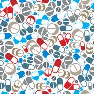 Medical pills seamless background N2