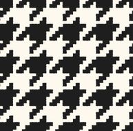 seamless black and white checkered tiles scribble pattern N2