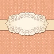 Vintage frame or blank for diploma on doted background N3