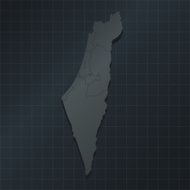 Israel map on dark background with grid N2
