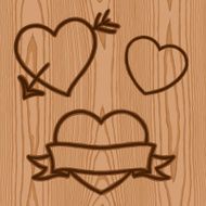 wood pattern with heart brand symbol background N2