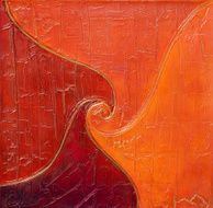 Painting in red and orange colors