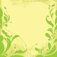 Grunge background with ornamental leaves N2