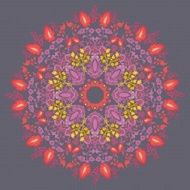 Ornamental round floral lace pattern N2