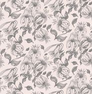 tiger lily seamless pattern
