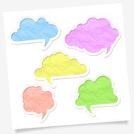 Crumpled paper clouds