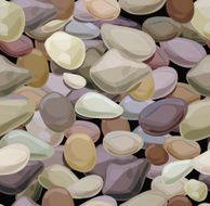 Seamless texture of colourful pebble stones
