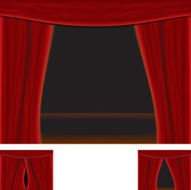 old red curtain N2