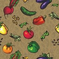 Seamless texture of Vegetables and leaves