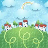 Fantasy landscape with village N3