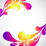 Pattern with frame colorful water drop