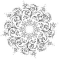 Mandala Skeych Graphic pattern modern ornament N22