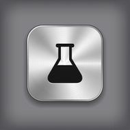 Laboratory equipment icon - metal app button N2