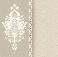 Beautiful vintage background with seamless pattern