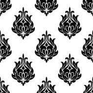 Foliate arabesque seamless pattern